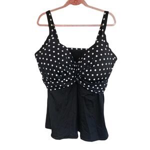 Swimsuits For All Underwire Tankini Swim Top 44DDD